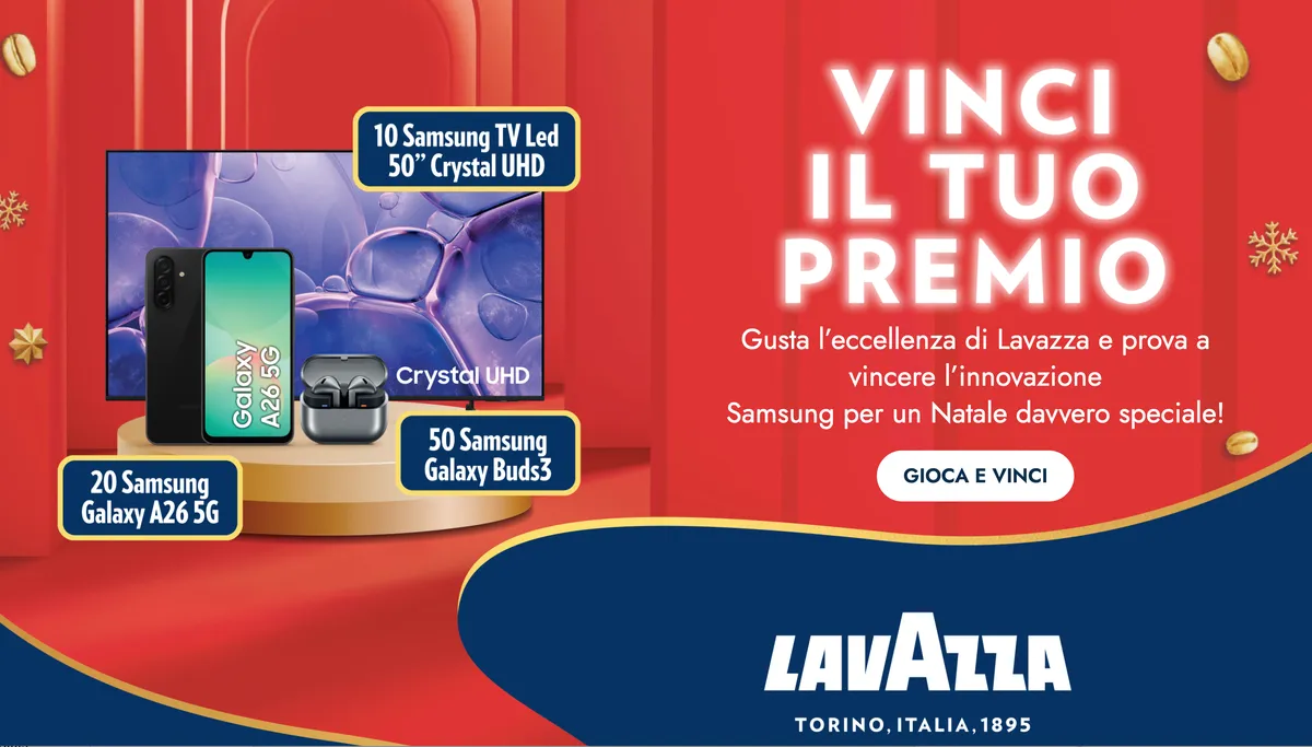 VINCI SUBITO CON LAVAZZA: NUOVO CONCORSO 2025, PREMI INCREDIBILI IN PALIO!