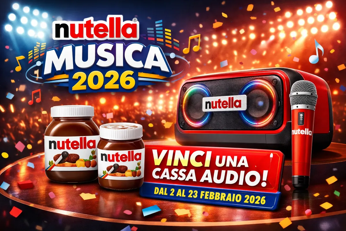 Nutella Musica 2026: vinci subito casse audio con Nutella!