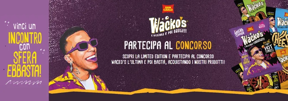 Concorso Patatine Wacko’s 2025: Vinci con Sfera Ebbasta!