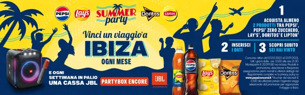 Vinci Ibiza e JBL con il concorso Pepsi Summer 2025!