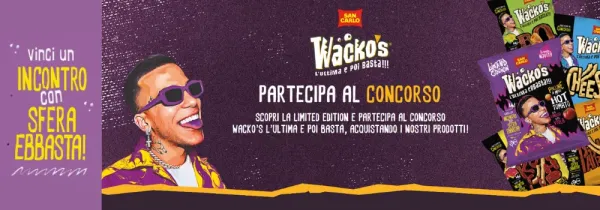 Concorso Patatine Wacko’s 2025: Vinci con Sfera Ebbasta!