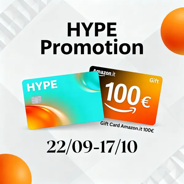 Promozione HYPE 2025: vinci Buoni Amazon da 100€ con acquisti da 50€ entro il 17 ottobre