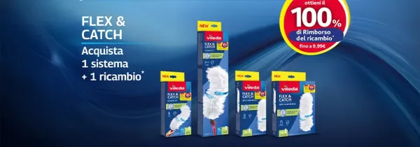 Scopri la promo Vileda Flex & Catch: cashback fino a 9,99 €!